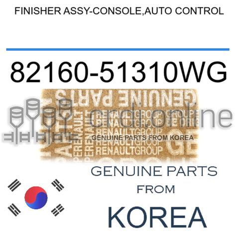 FINISHER ASSY-CONSOLE,AUTO CONTROL [ORIGINAL] 82160-51310WG 8216051310WG 82160 51310WG