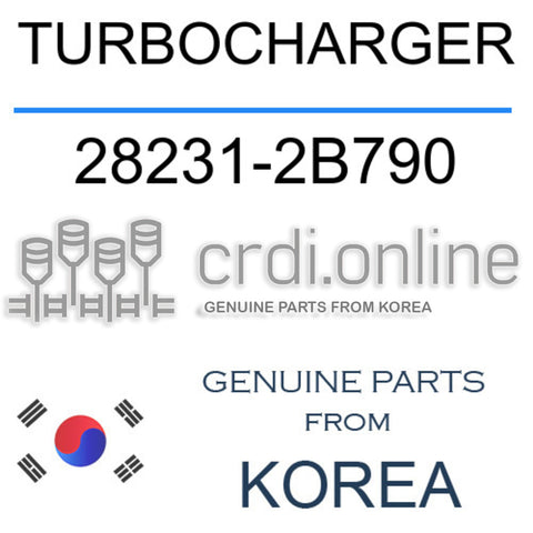 TURBOCHARGER [ORIGINAL] 28231-2B790 282312B790 28231 2B790