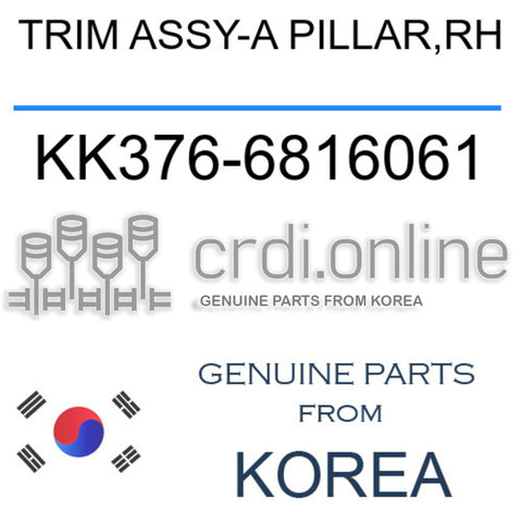TRIM ASSY-A PILLAR,RH KK376-6816061 KK3766816061 KK376 6816061