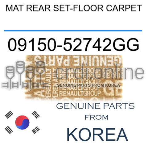 MAT REAR SET-FLOOR CARPET [ORIGINAL] 09150-52742GG 0915052742GG 09150 52742GG