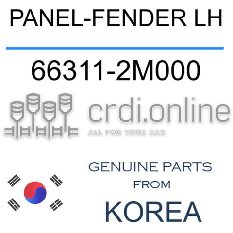 PANEL-FENDER LH [ORIGINAL] 66311-2M000 663112M000 66311 2M000