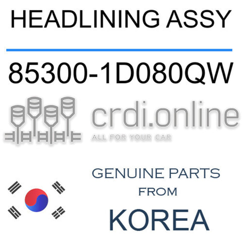 HEADLINING ASSY [ORIGINAL] 85300-1D080QW 853001D080QW 85300 1D080QW