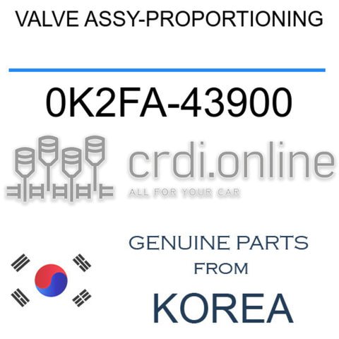 VALVE ASSY-PROPORTIONING 0K2FA-43900 0K2FA43900 0K2FA 43900