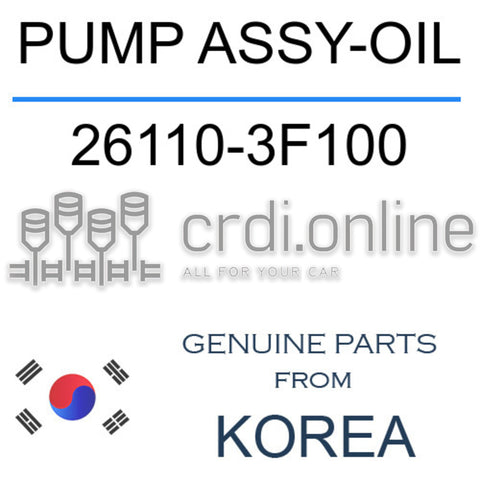 PUMP ASSY-OIL 26110-3F100 261103F100 26110 3F100