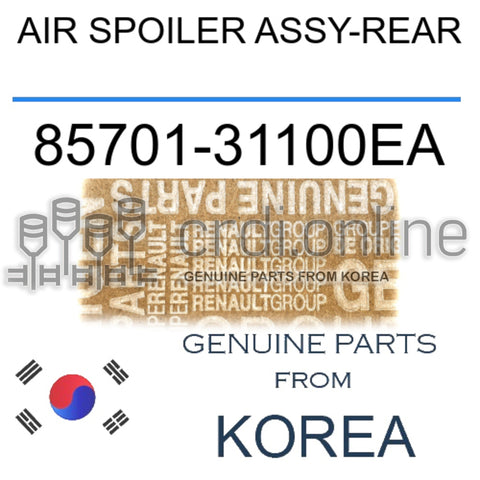 AIR SPOILER ASSY-REAR [ORIGINAL] 85701-31100EA 8570131100EA 85701 31100EA