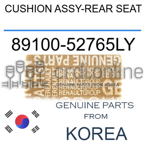 CUSHION ASSY-REAR SEAT [ORIGINAL] 89100-52765LY 8910052765LY 89100 52765LY