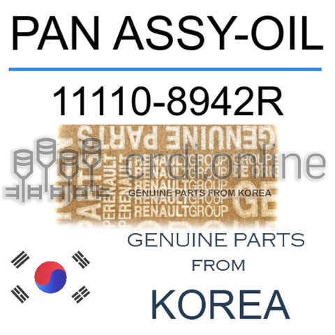 PAN ASSY-OIL [ORIGINAL] 11110-8942R 111108942R 11110 8942R