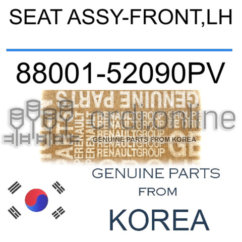 SEAT ASSY-FRONT,LH [ORIGINAL] 88001-52090PV 8800152090PV 88001 52090PV