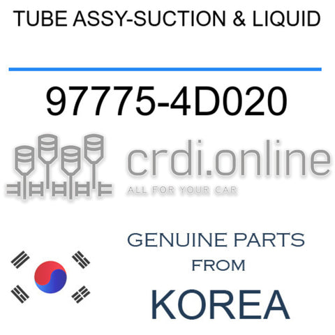 TUBE ASSY-SUCTION & LIQUID 97775-4D020 977754D020 97775 4D020