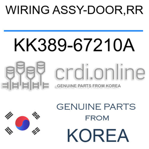 WIRING ASSY-DOOR,RR KK389-67210A KK38967210A KK389 67210A