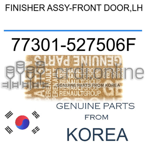 FINISHER ASSY-FRONT DOOR,LH [ORIGINAL] 77301-527506F 77301527506F 77301 527506F