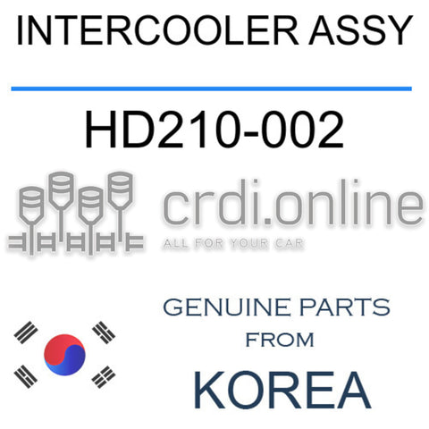 INTERCOOLER ASSY [ORIGINAL] HD210-002 HD210002 HD210 002