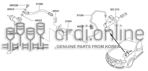 SPRING-LOCKBRAKE HOSE [ORIGINAL] 49551-51101 4955151101 49551 51101