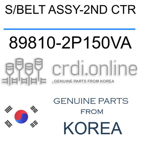 S/BELT ASSY-2ND CTR [ORIGINAL] 89810-2P150VA 898102P150VA 89810 2P150VA