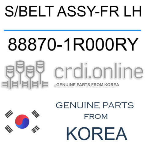 S/BELT ASSY-FR LH [ORIGINAL] 88870-1R000RY 888701R000RY 88870 1R000RY