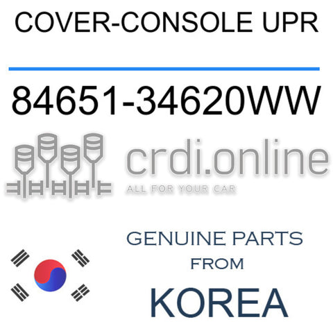 COVER-CONSOLE UPR [ORIGINAL] 84651-34620WW 8465134620WW 84651 34620WW