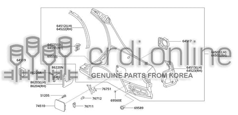 VALVE ASSY-ONEWAY [ORIGINAL] 69589-31000 6958931000 69589 31000