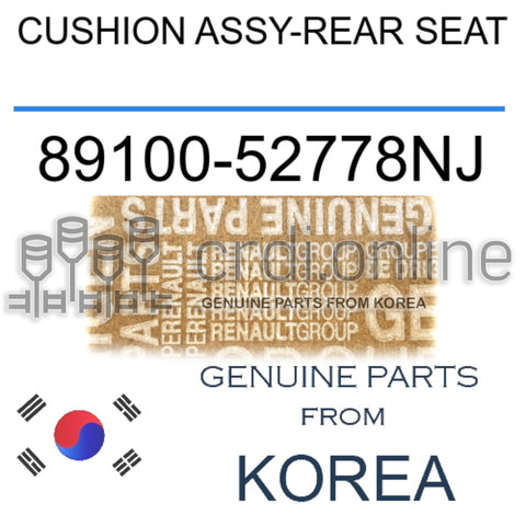 CUSHION ASSY-REAR SEAT [ORIGINAL] 89100-52778NJ 8910052778NJ 89100 52778NJ