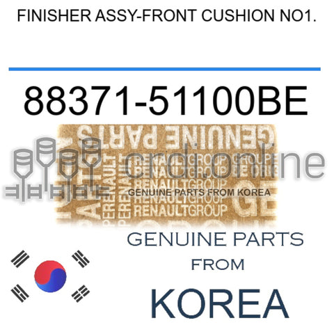 FINISHER ASSY-FRONT CUSHION NO1. [ORIGINAL] 88371-51100BE 8837151100BE 88371 51100BE