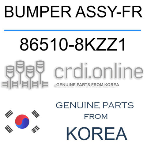 BUMPER ASSY-FR [ORIGINAL] 86510-8KZZ1 865108KZZ1 86510 8KZZ1
