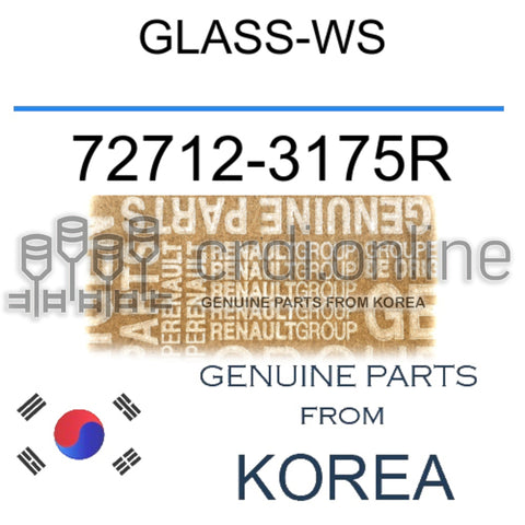GLASS-WS [ORIGINAL] 72712-3175R 727123175R 72712 3175R