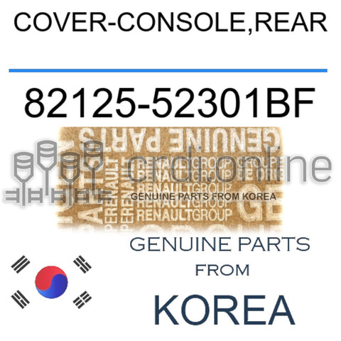 COVER-CONSOLE,REAR [ORIGINAL] 82125-52301BF 8212552301BF 82125 52301BF