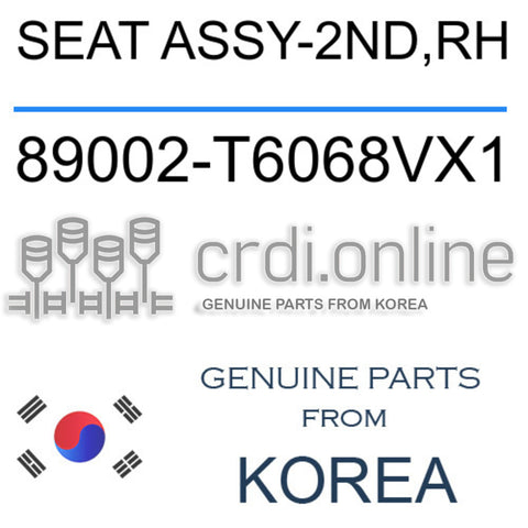 SEAT ASSY-2ND,RH [ORIGINAL] 89002-T6068VX1 89002T6068VX1 89002 T6068VX1