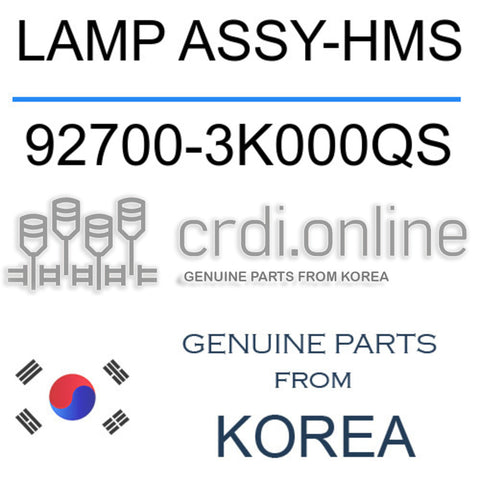 LAMP ASSY-HMS [ORIGINAL] 92700-3K000QS 927003K000QS 92700 3K000QS