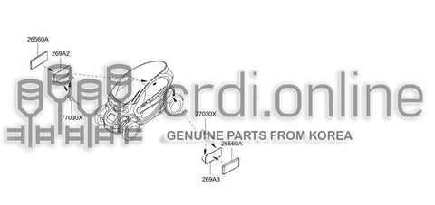 REFLECTOR ASSY-REFLEXRH 26520-6543R 265206543R 26520 6543R