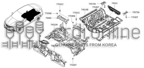 FLOOR-REAR REAR PART 74514-1351R 745141351R 74514 1351R