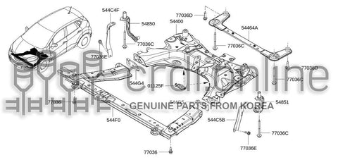 MEMBER COMPLETE-FRONT SUSPENSION 54401-7519R 544017519R 54401 7519R