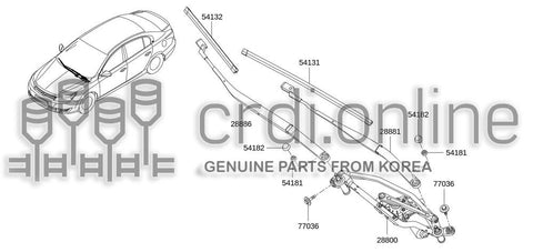 MECHANISM ASSY-WINDSHIELD WIPER 28800-0010R 288000010R 28800 0010R