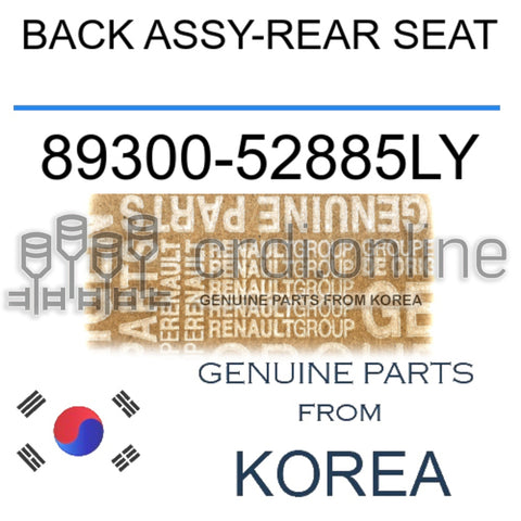 BACK ASSY-REAR SEAT [ORIGINAL] 89300-52885LY 8930052885LY 89300 52885LY