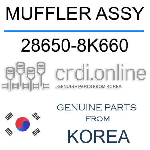 MUFFLER ASSY [ORIGINAL] 28650-8K660 286508K660 28650 8K660