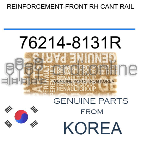 REINFORCEMENT-FRONT RH CANT RAIL [ORIGINAL] 76214-8131R 762148131R 76214 8131R