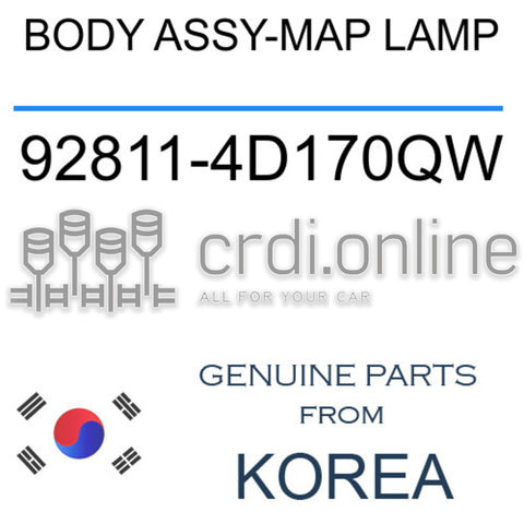 BODY ASSY-MAP LAMP 92811-4D170QW 928114D170QW 92811 4D170QW
