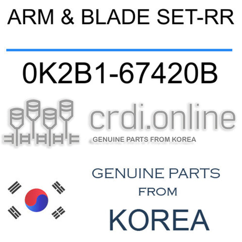ARM & BLADE SET-RR 0K2B1-67420B 0K2B167420B 0K2B1 67420B