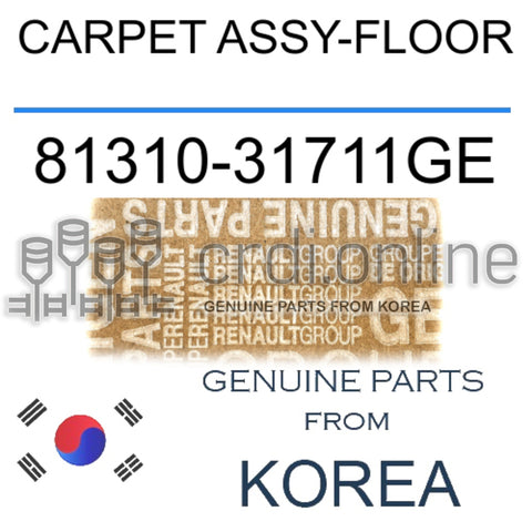 CARPET ASSY-FLOOR [ORIGINAL] 81310-31711GE 8131031711GE 81310 31711GE