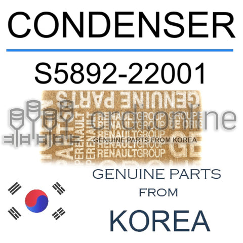 CONDENSER [ORIGINAL] S5892-22001 S589222001 S5892 22001