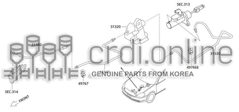 INSULATOR-CLUTCH TUBE [ORIGINAL] 31531-52000 3153152000 31531 52000