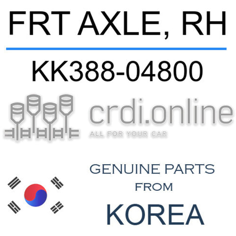 FRT AXLE, RH [ORIGINAL] KK388-04800 KK38804800 KK388 04800