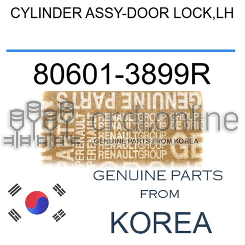 CYLINDER ASSY-DOOR LOCK,LH [ORIGINAL] 80601-3899R 806013899R 80601 3899R