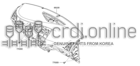 PANEL & PAD ASSY-INSTRUMENT 68100-0072R 681000072R 68100 0072R