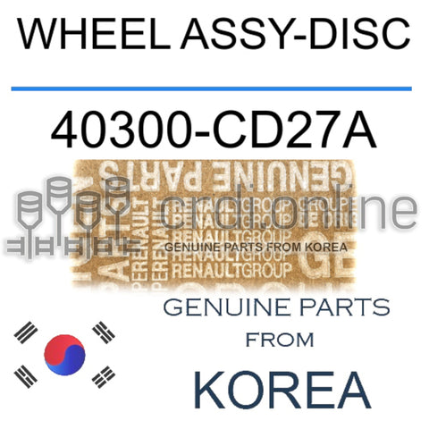 WHEEL ASSY-DISC [ORIGINAL] 40300-CD27A 40300CD27A 40300 CD27A