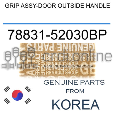 GRIP ASSY-DOOR OUTSIDE HANDLE [ORIGINAL] 78831-52030BP 7883152030BP 78831 52030BP