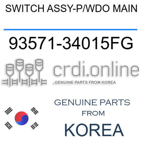 SWITCH ASSY-P/WDO MAIN [ORIGINAL] 93571-34015FG 9357134015FG 93571 34015FG