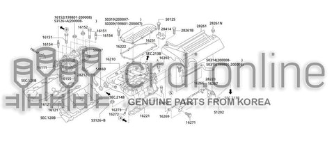 ORNAMENT ASSY-ENG COVER 28261-21900 2826121900 28261 21900
