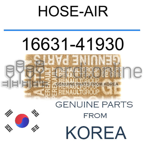 HOSE-AIR [ORIGINAL] 16631-41930 1663141930 16631 41930