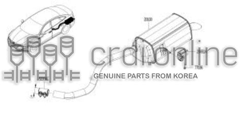 MUFFLER ASSY-EXHAUSTREAR 20100-3767R 201003767R 20100 3767R