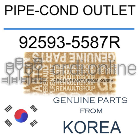 PIPE-COND OUTLET [ORIGINAL] 92593-5587R 925935587R 92593 5587R